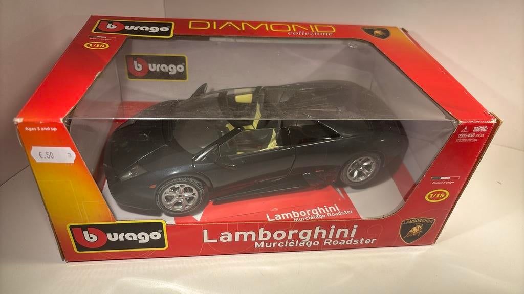 Lamborghini murcielago roadster bburago 1.18, Ophalen of Verzenden, Bburago, A, A