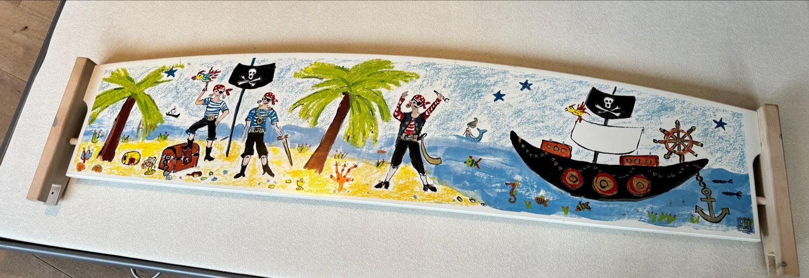 Lifetime (flexa ook) bedhek met piraten thema, Ophalen, Gebruikt, 180 cm of meer, 85 tot 100 cm