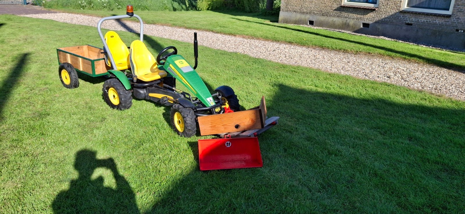 Berg skelter John Deere met duozit en accessoires, Ophalen of Verzenden, Gebruikt, Berg, Duozit
