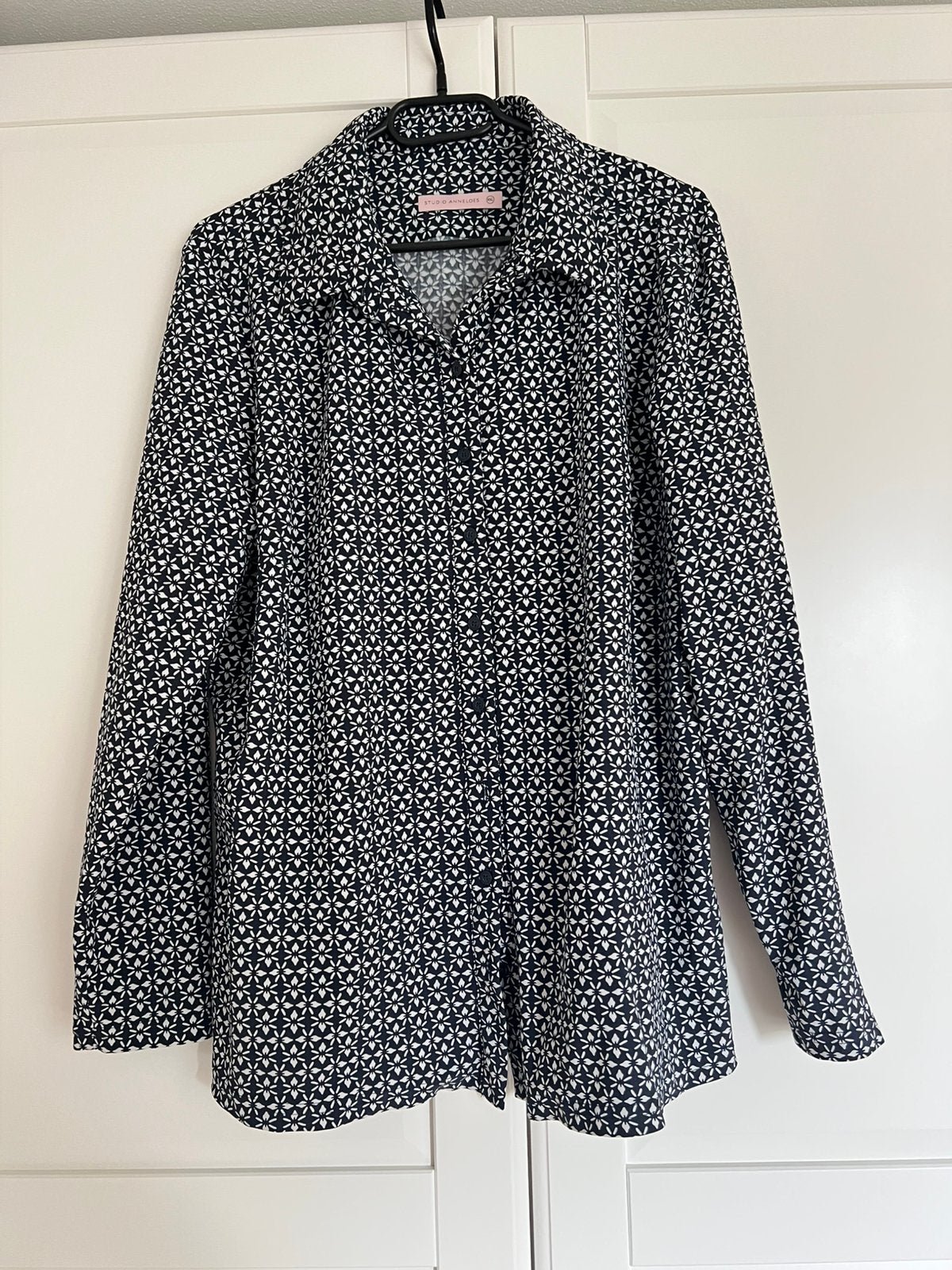 Studio anneloes poppy flower shirt  XXL donkerblauw/wit, Blauw, Maat 46/48 (XL) of groter, Ophalen of Verzenden, Zo goed als nieuw