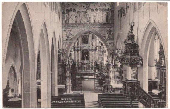 Ansichtkaart: Franziskanerkirche, Luzern [4887]  [VeOvRe], Verzamelen, Ophalen of Verzenden, 1920 tot 1940, Gelopen, Overig Europa