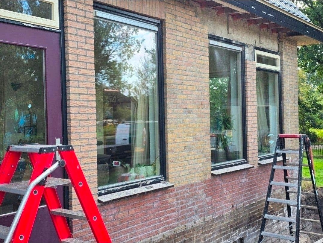 3 Ramen met dubbel glas en kozijnen, Doe-het-zelf en Verbouw, Ophalen, Gevelraam of Ruit, Gebruikt, 80 tot 120 cm