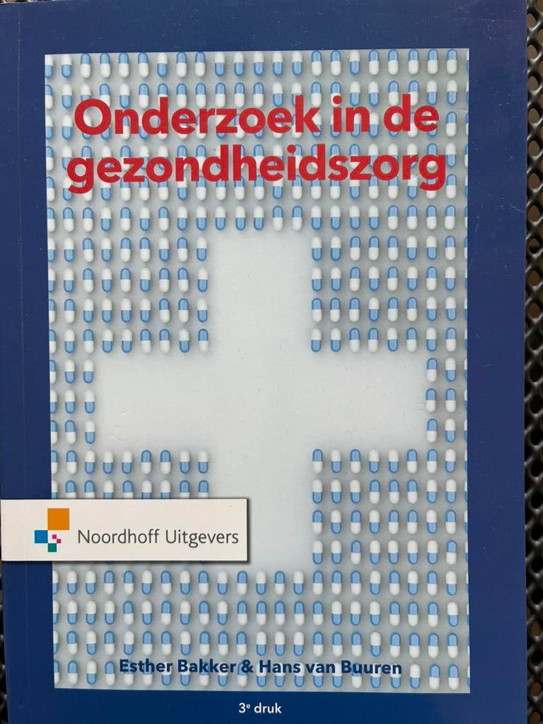 Esther Bakker - Onderzoek in de gezondheidszorg, Ophalen of Verzenden, Zo goed als nieuw, Esther Bakker; Hans van Buuren