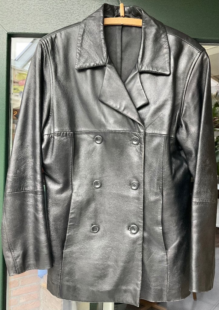 Vintage leren jasje, Maat 38/40 (M), Ophalen of Verzenden, Zo goed als nieuw, Jasje