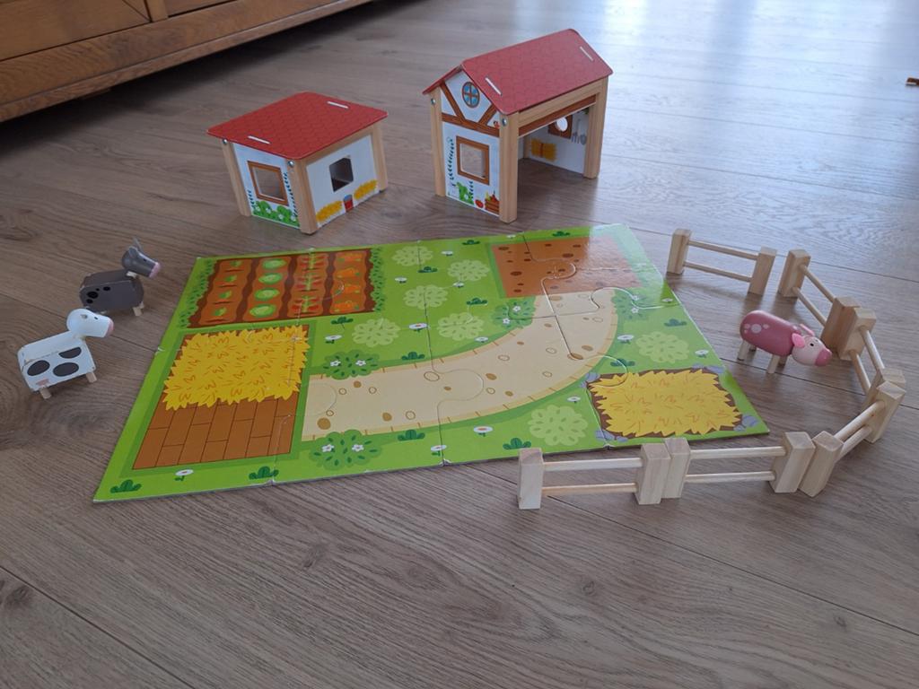 Speelgoed boerderij en houten puzzeltje, Kinderen en Baby's, Speelgoed | Houten speelgoed, Ophalen of Verzenden