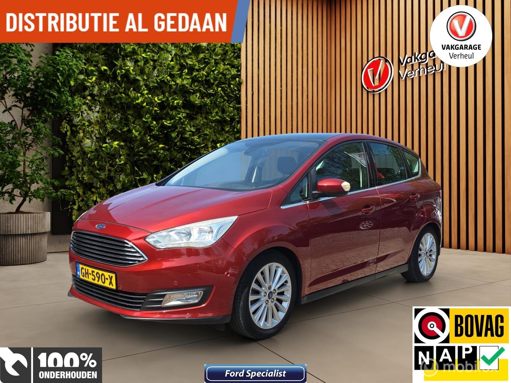 Ford C-Max 1.0 Titanium 125Pk ✅Trekhaak ✅Camera ✅Navi, Auto's, 125 pk, Gebruikt, Euro 6, Met garantie (alle)