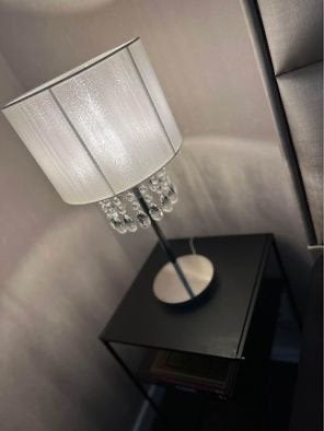 Swarovski chique tafellamp met draadkap, Ophalen, Overige merken, Zo goed als nieuw, Modern