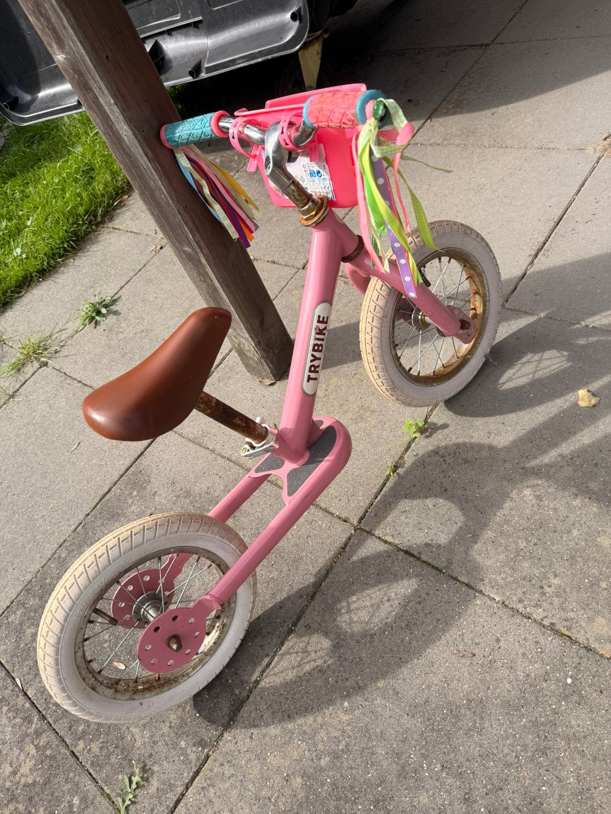 Roze Trybike gebruikt !, Ophalen, Zo goed als nieuw, Loopfiets