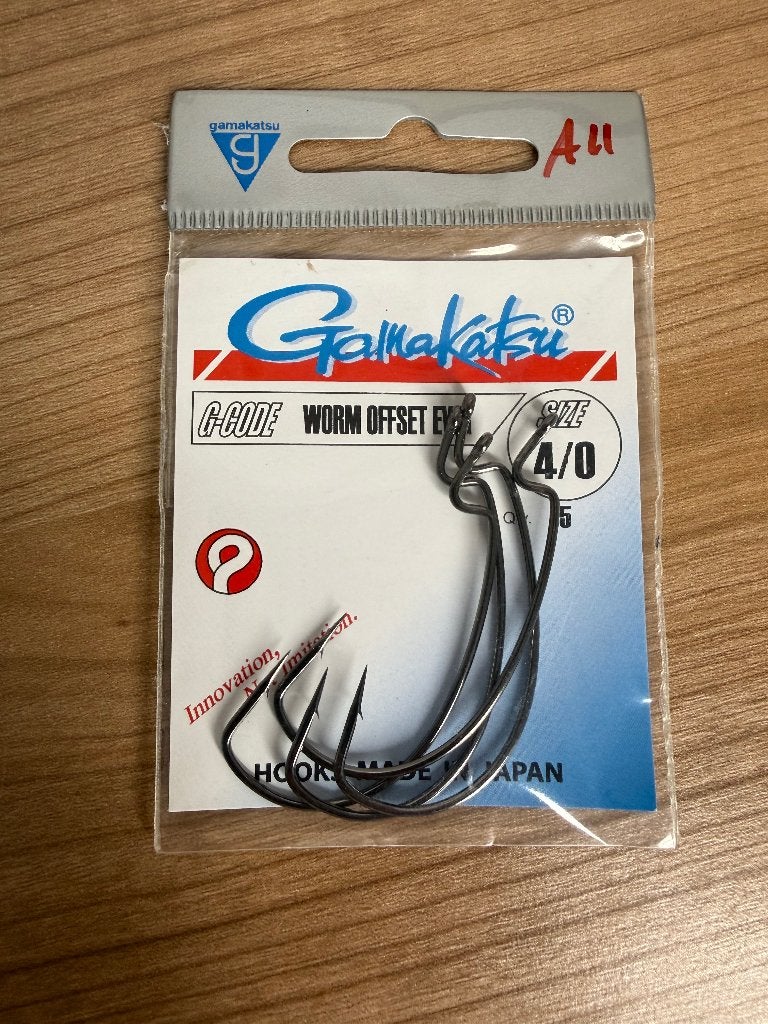 Gamakatsu G-Code Worm Offset EWG haken – maat 4/0, Watersport en Boten, Haak, Nieuw, Ophalen of Verzenden, E