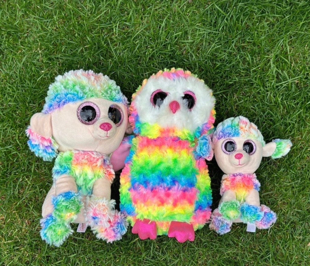 Ty knuffels - Regenboog collectie, Ophalen of Verzenden, Zo goed als nieuw, Middelgroot (20 tot 80 cm), Meerkleurig