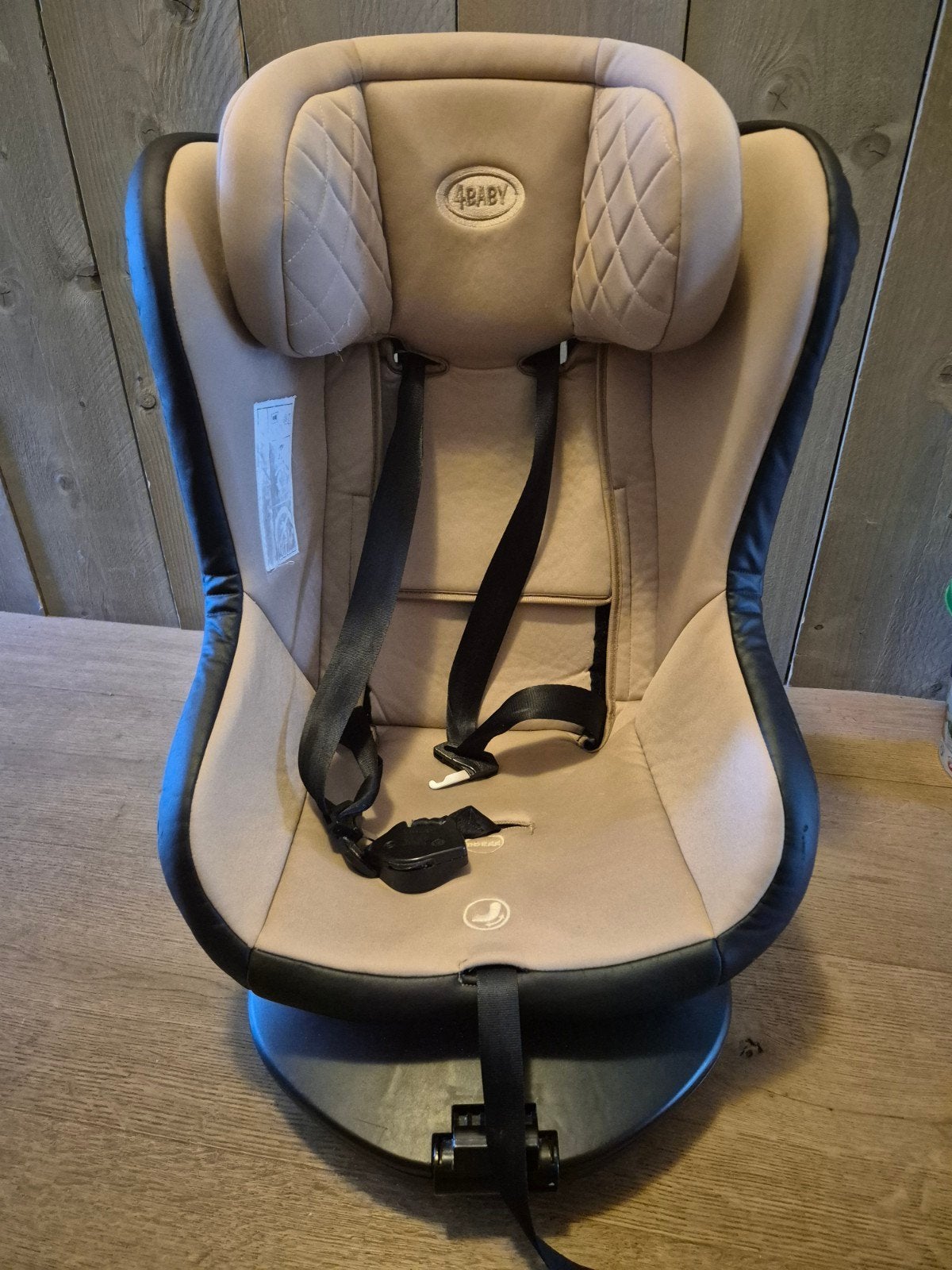 4Baby Roll-Fix Beige Autostoel - Comfortabel en Veilig, Gebruikt, 0 t/m 18 kg, Isofix, Ophalen