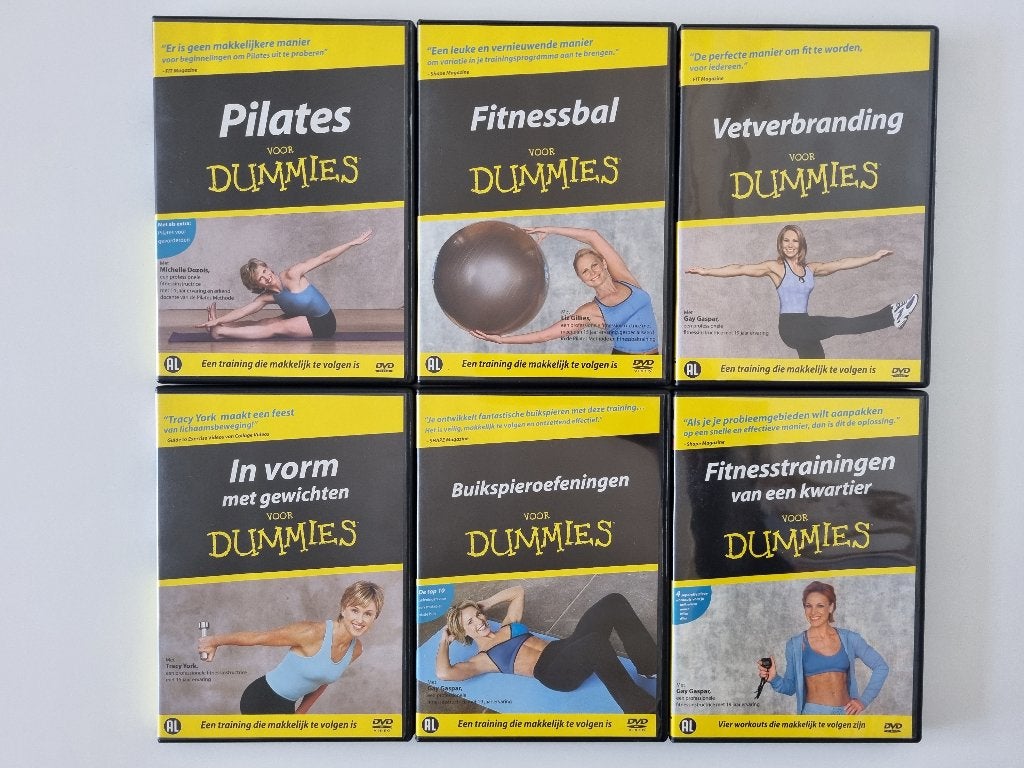6x Fitness Oefeningen voor Dummies, Alle leeftijden, Ophalen of Verzenden, Zo goed als nieuw, Cursus of Instructie