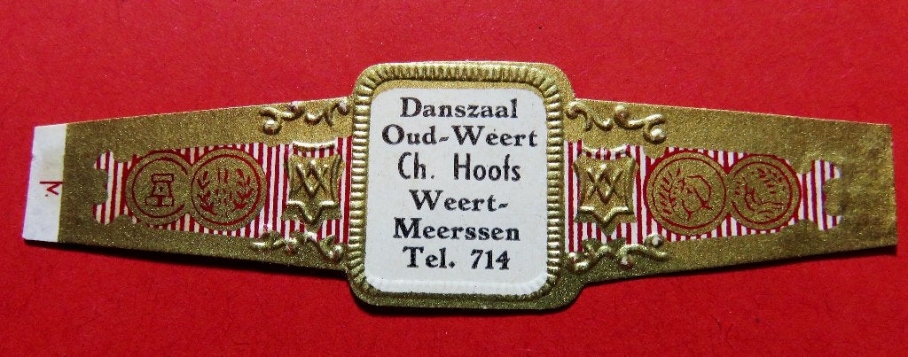 Danszaal Oud-Weert reclamebandje, Verzenden, Gebruikt, Sigarenbandjes