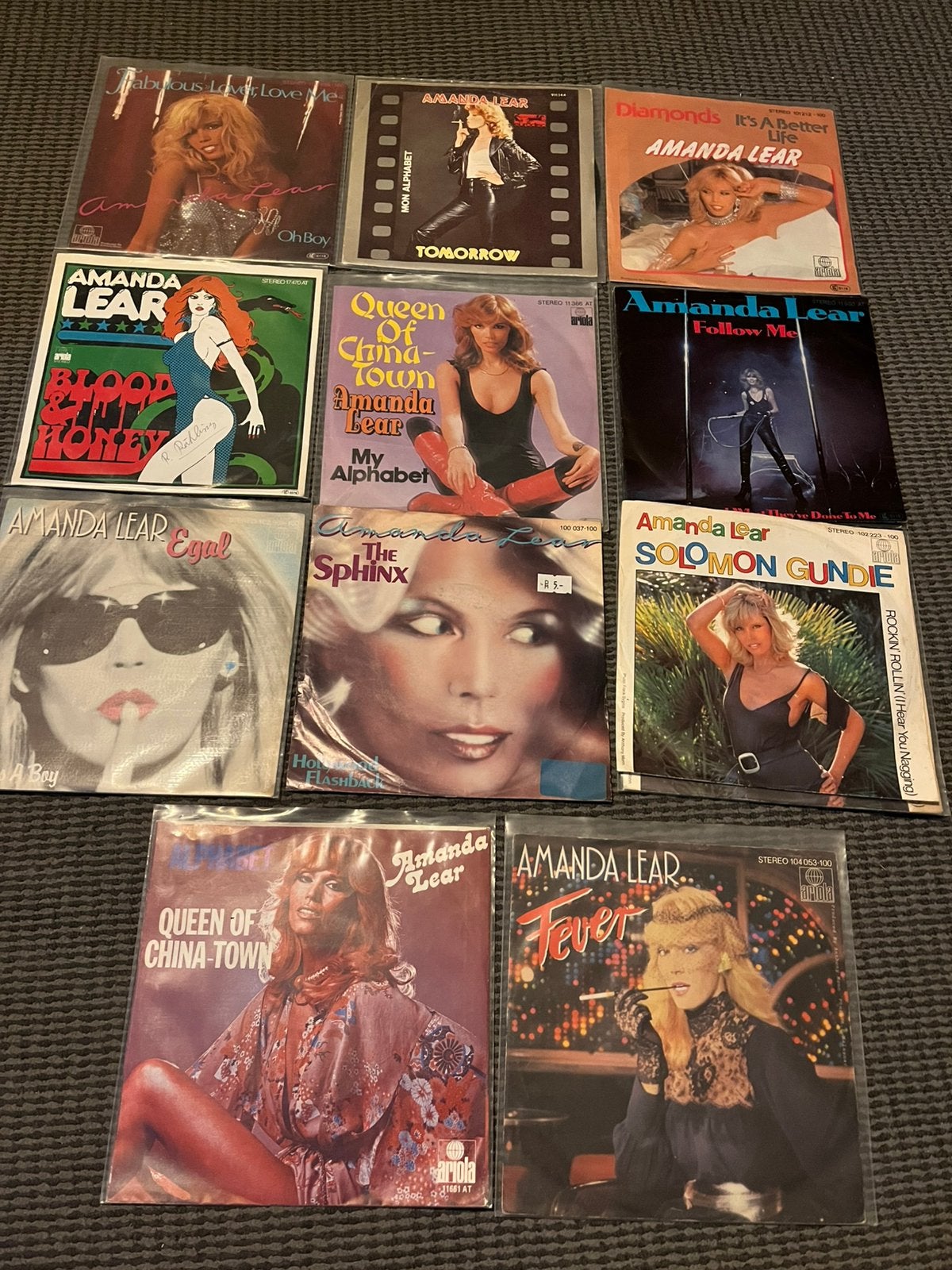 Amanda Lear -singles verzameling, Verzenden, Zo goed als nieuw, Pop
