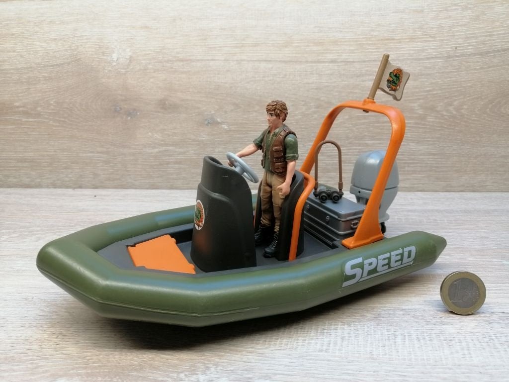 Schleich 42352 ranger met boot, Verzenden, Zo goed als nieuw, Overige soorten, Beeldje of Figuurtje