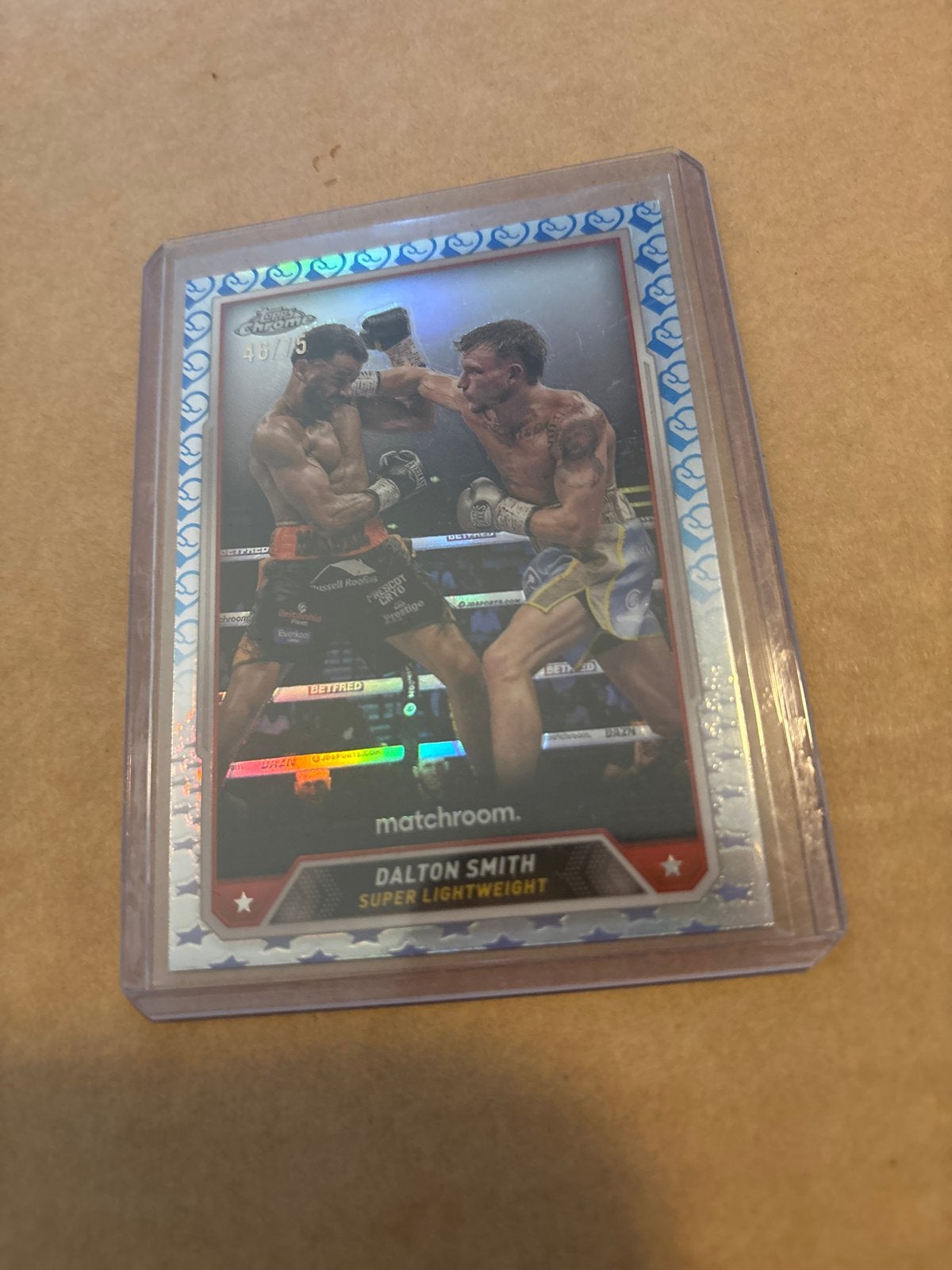 Dalton Smith Super Lightweight Matchroom Topps Chrome /75, Verzamelen, Ophalen of Verzenden, Zo goed als nieuw, Overige sporten