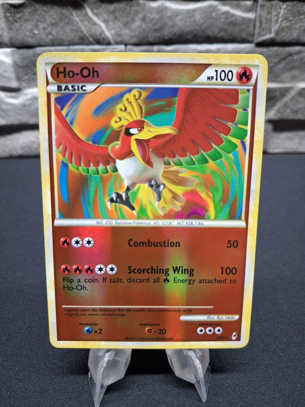 pokemon legendary Reverse holo Ho-Oh Call of Legends 2011, Ophalen of Verzenden, Zo goed als nieuw, Foil