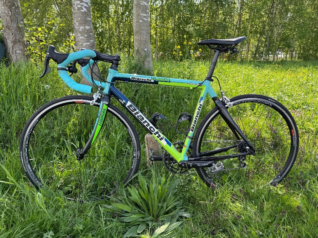 Bianchi racefiets maat 55, Fietsen en Brommers, Fietsen | Racefietsen, Overige materialen, Velgrem, Zo goed als nieuw, 15 tot 20 versnellingen