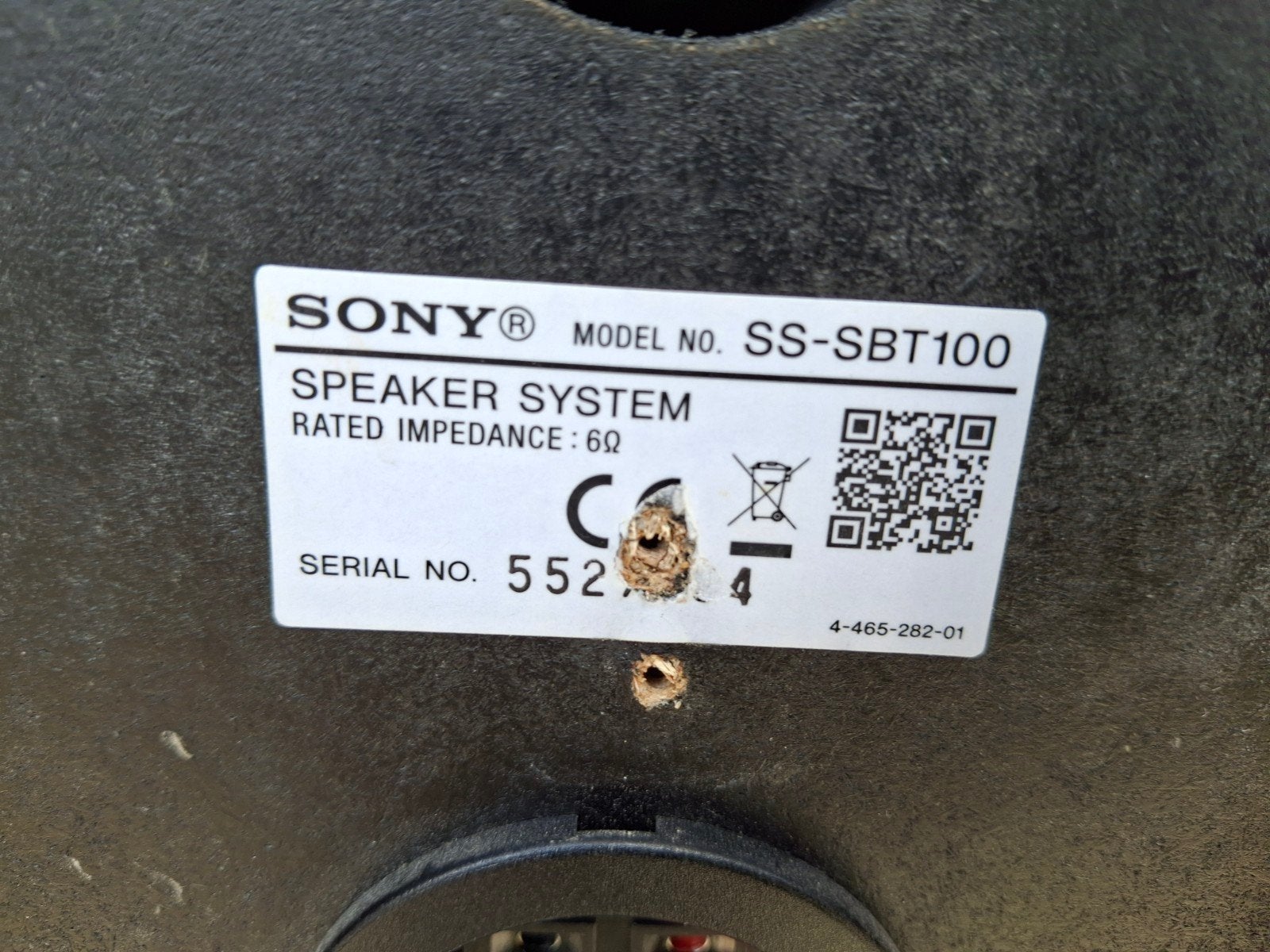 Sony boxen SBT100, Ophalen, Gebruikt, Minder dan 60 watt, Sony
