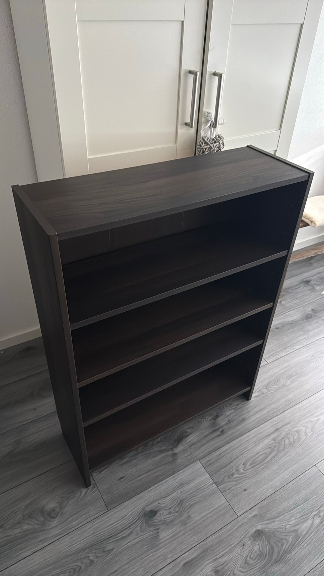 IKEA BILLY Boekenkast Donkerbruin Eikenpatroon, Ophalen, Met plank(en), Gebruikt, 100 tot 150 cm