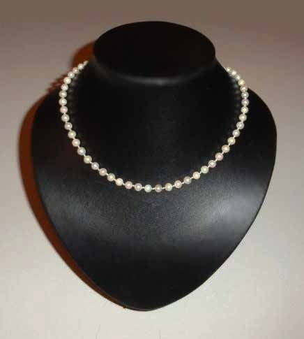 Ketting parels met gouden bakslotje, Sieraden, Tassen en Uiterlijk, Verzenden, Zo goed als nieuw, Goud, Goud