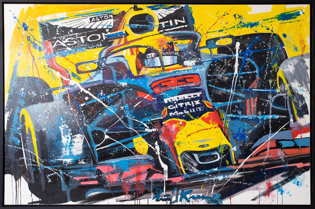 Eric Jan Kremer schilderij Max Verstappen, Ophalen, Zo goed als nieuw, Formule 1