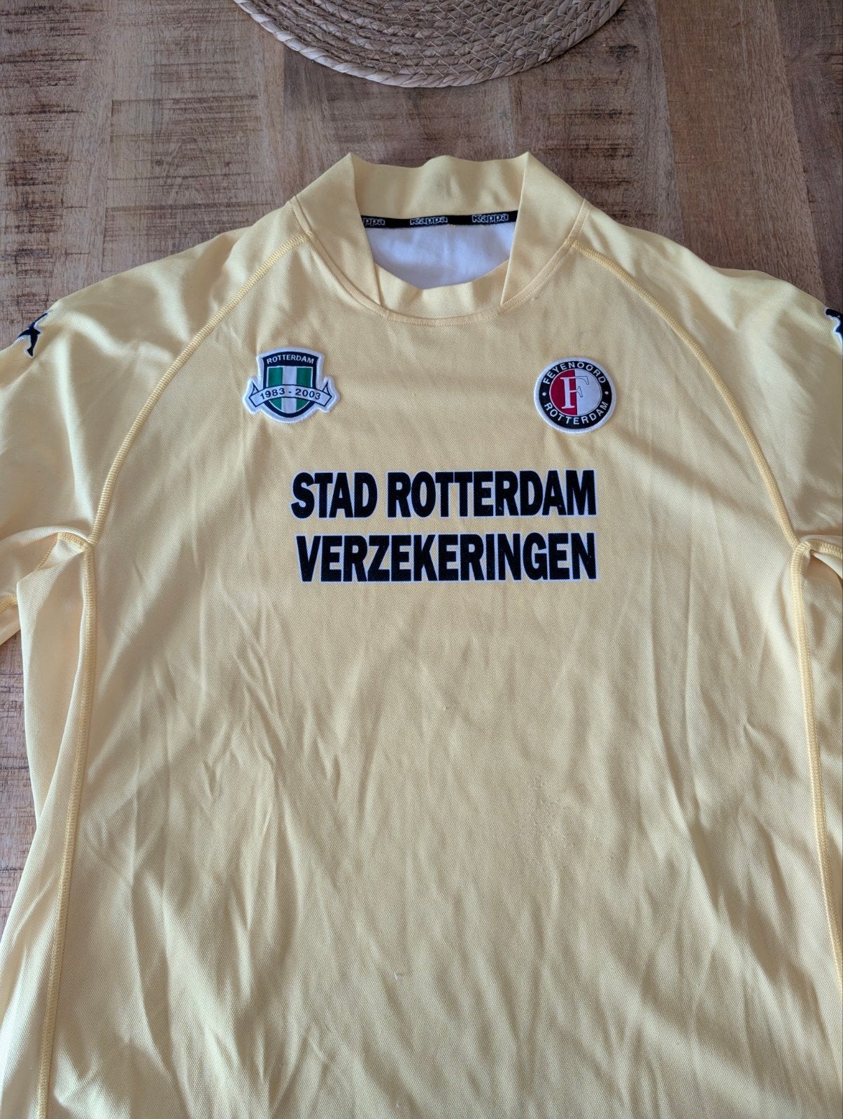 Feyenoord Europees shirt 2003-2004, Kappa, Geel, Overige maten, Ophalen of Verzenden