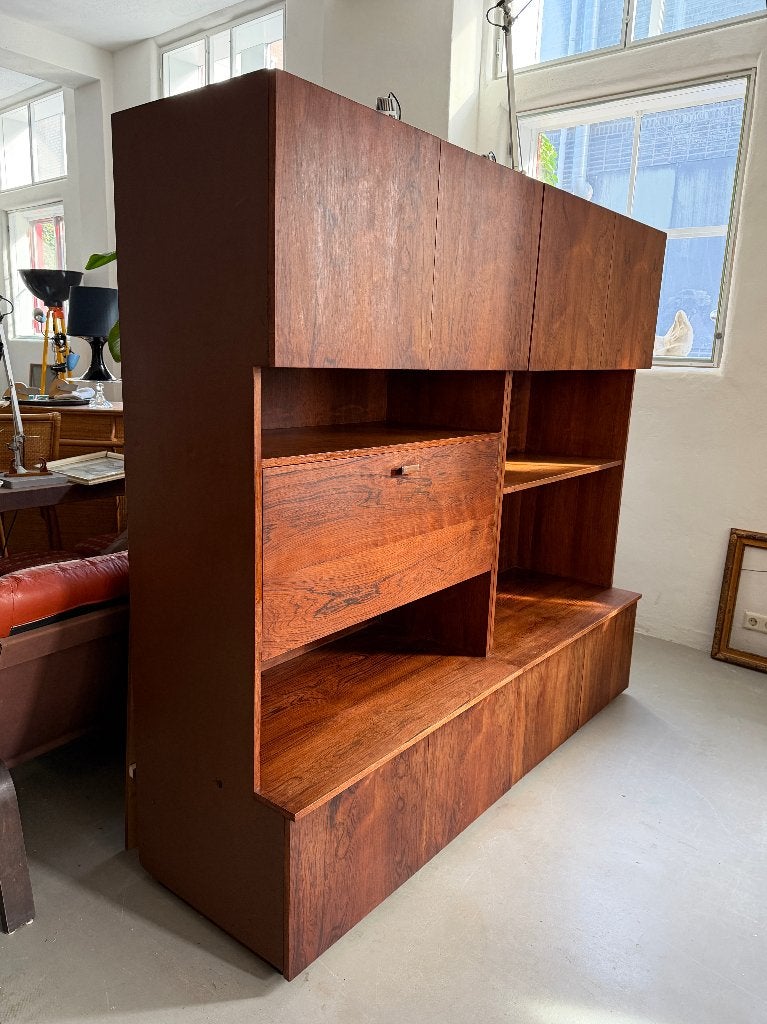 Vintage design wandkast, midcentury wall unit, high board, Ophalen, Gebruikt, -, -