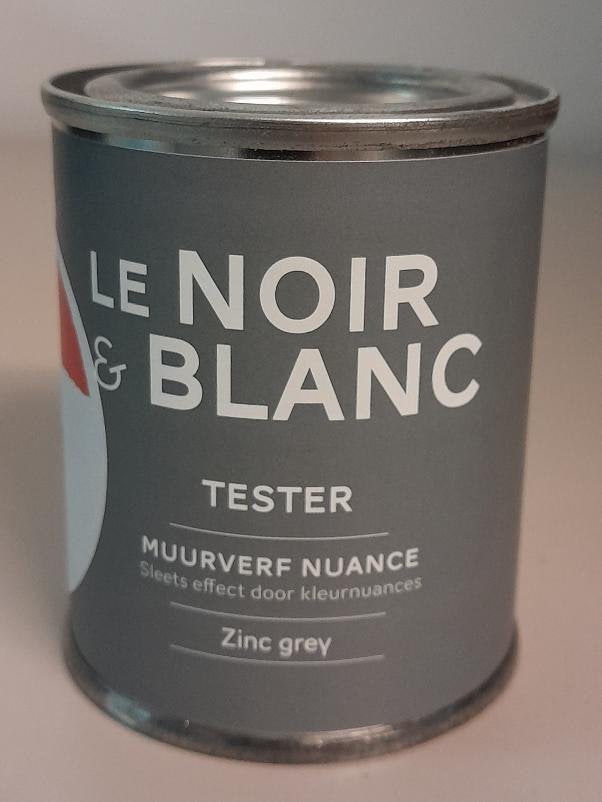 Blikje muurverf tester kleur zinc grey GRATIS, Ophalen, Nieuw, Grijs, Verf