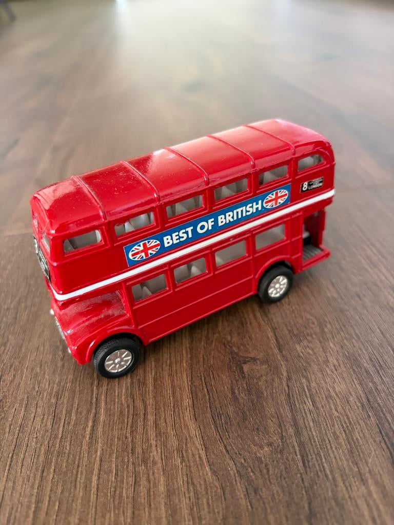 Rode dubbeldekker bus London - Speelgoedbus, Overige merken, Gebruikt, 1:50 of kleiner, Verzenden