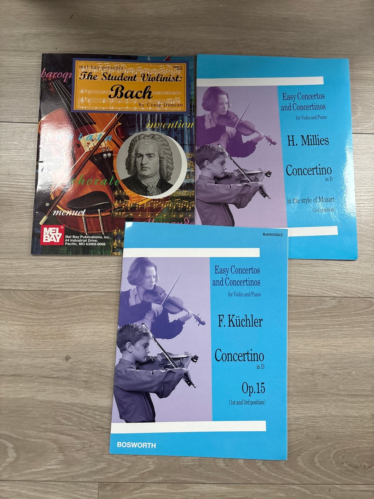 Vioolboeken: Bach, Millies, Küchler - Diverse Niveaus, Gebruikt, Klassiek, Les of Cursus, Ophalen of Verzenden