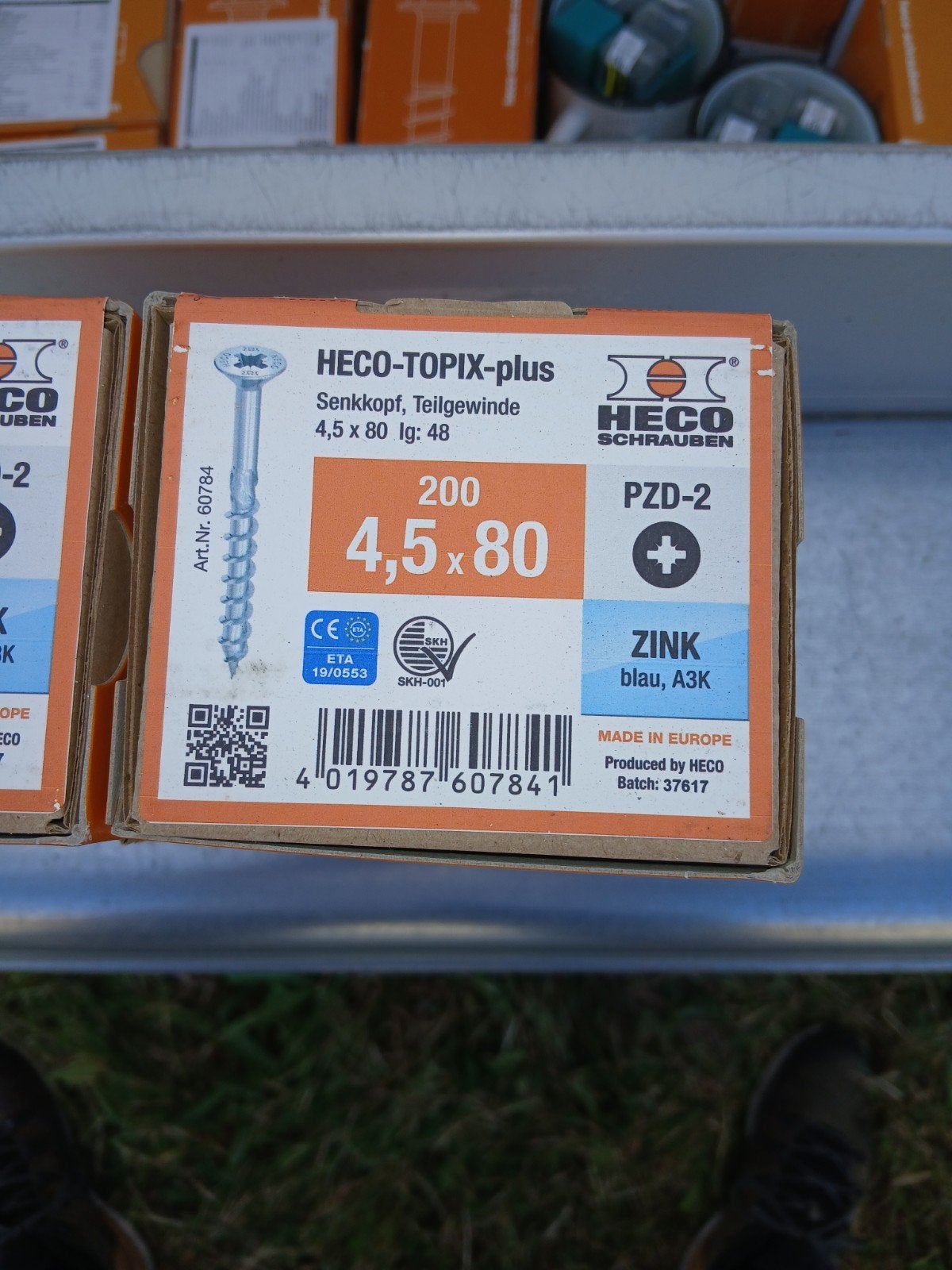 HECO-TOPIX-plus Senkkopf schroeven 4,5x80mm (200 st.), Ophalen of Verzenden, Nieuw, 50 tot 100 mm, Schroeven