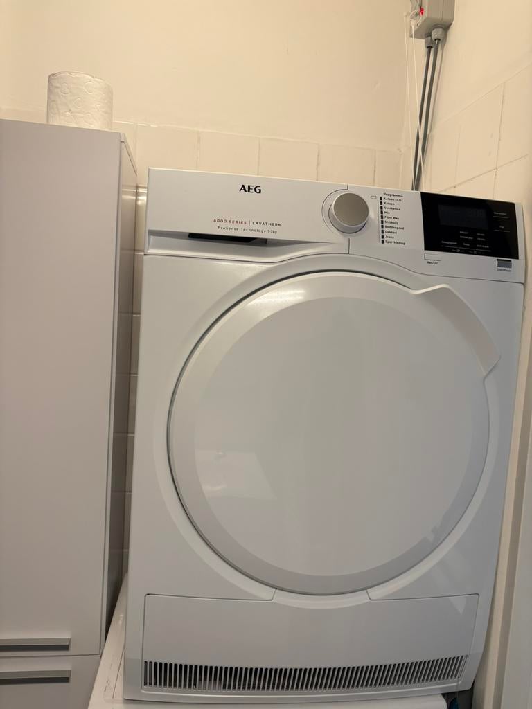 AEG droger lavant serie 6000, Witgoed en Apparatuur, Ophalen, 6 tot 8 kg, Zo goed als nieuw, 85 tot 90 cm