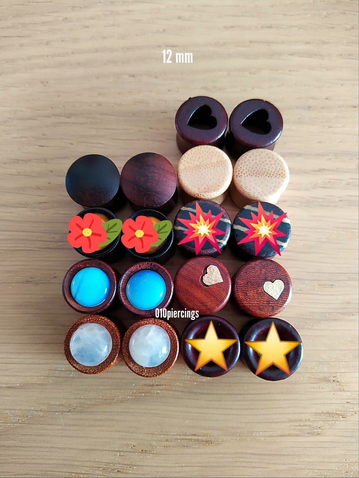 Nieuwe tunnels, pluggen. Hout. 12 mm., Ophalen of Verzenden, Zo goed als nieuw, Overige materialen, Oor- of Traguspiercing