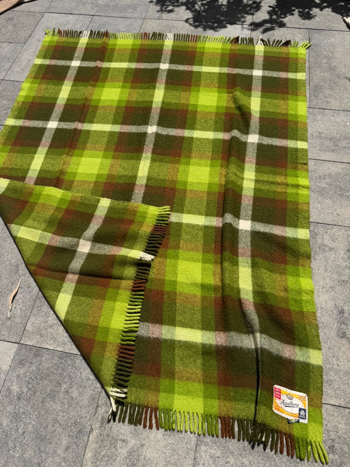 Vintage wollen deken plaid zaalberg 180x145, Ophalen of Verzenden, Gebruikt