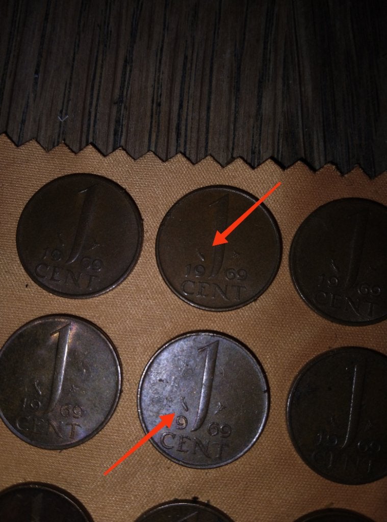 Zeldzame gulden centen vis stempel, Postzegels en Munten, Munten | Nederland, Ophalen of Verzenden, Koningin Juliana, 1 cent, Setje