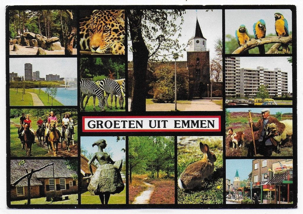 Emmen Gelopen Ansichtkaart ( B5960), Ophalen of Verzenden, 1980 tot heden, Gelopen, Drenthe