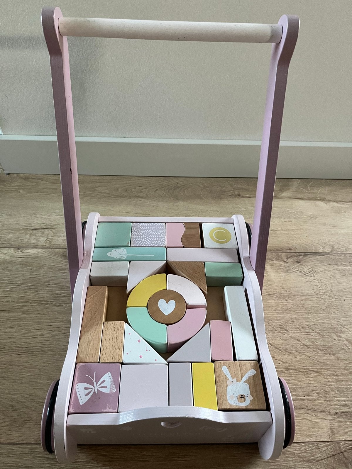 Little Dutch Houten Loopwagen met Blokken, Ophalen, Gebruikt, Overige typen, Met wieltjes