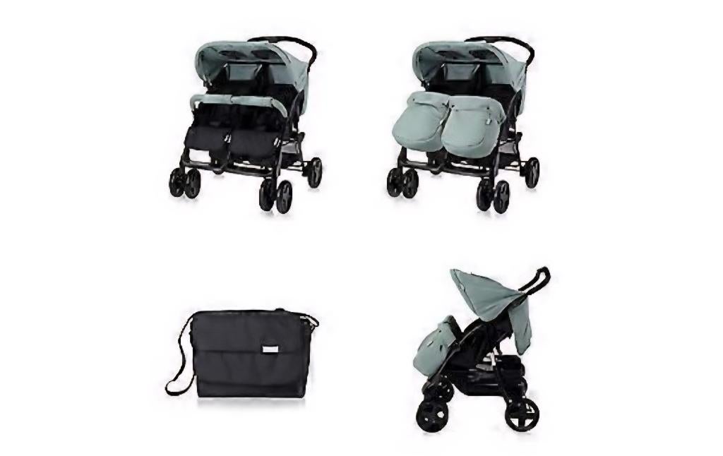 Ongebruikte dubbele buggy Lorelli, Ophalen, Nieuw, Overige merken, Verstelbare rugleuning