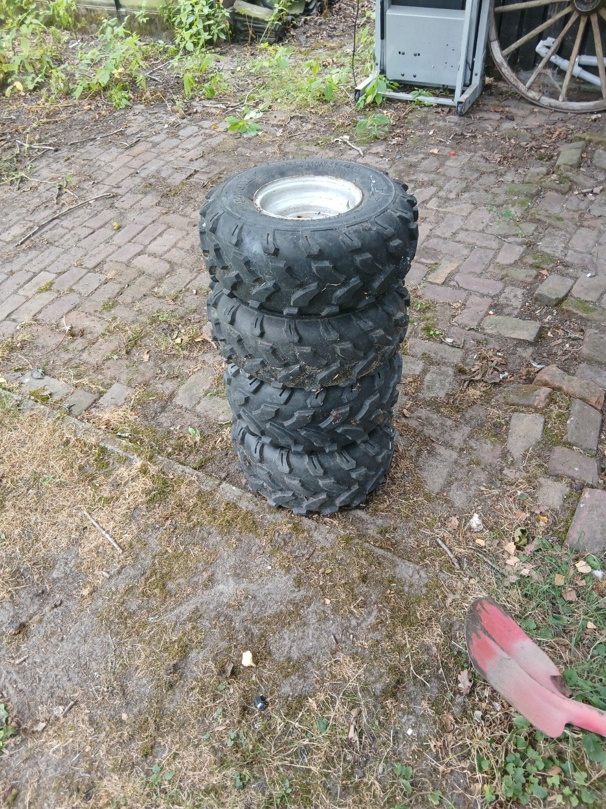 Qword banden met velgen - 19x7.00-8NHS, Overige, Gebruikt, Overige, Banden en Velgen