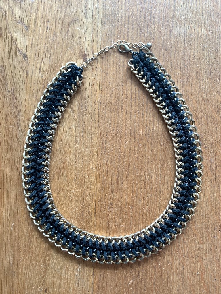 Mooie, zware ketting, Ophalen of Verzenden, Gebruikt, Zwart, Overige materialen