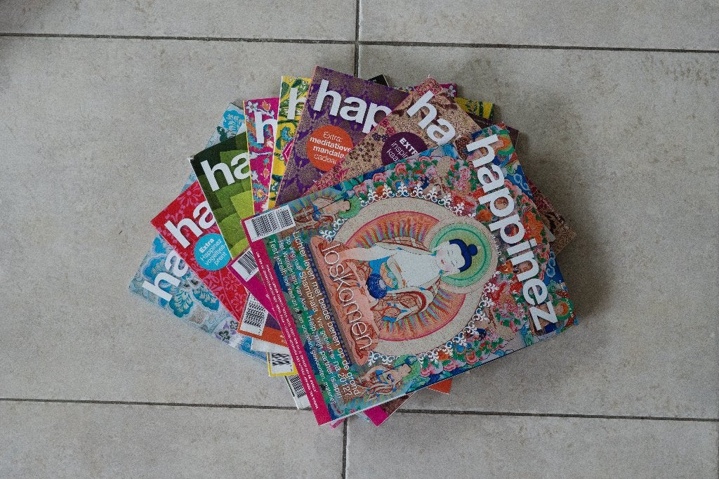 Happinez Tijdschriften 2012 – Nummers 1 t/m 8, Ophalen of Verzenden, Zo goed als nieuw, Lichaam en Geest