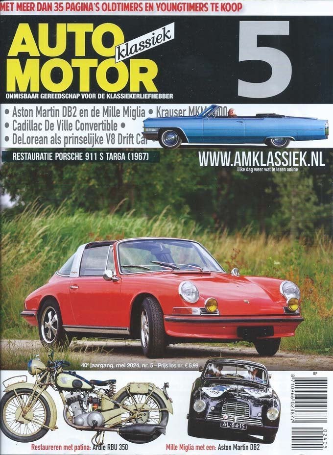 AMK 5 2024 : Porsche 911S Targa - Ardie RBU 350 - Cadillac, Ophalen of Verzenden, Gelezen, Algemeen