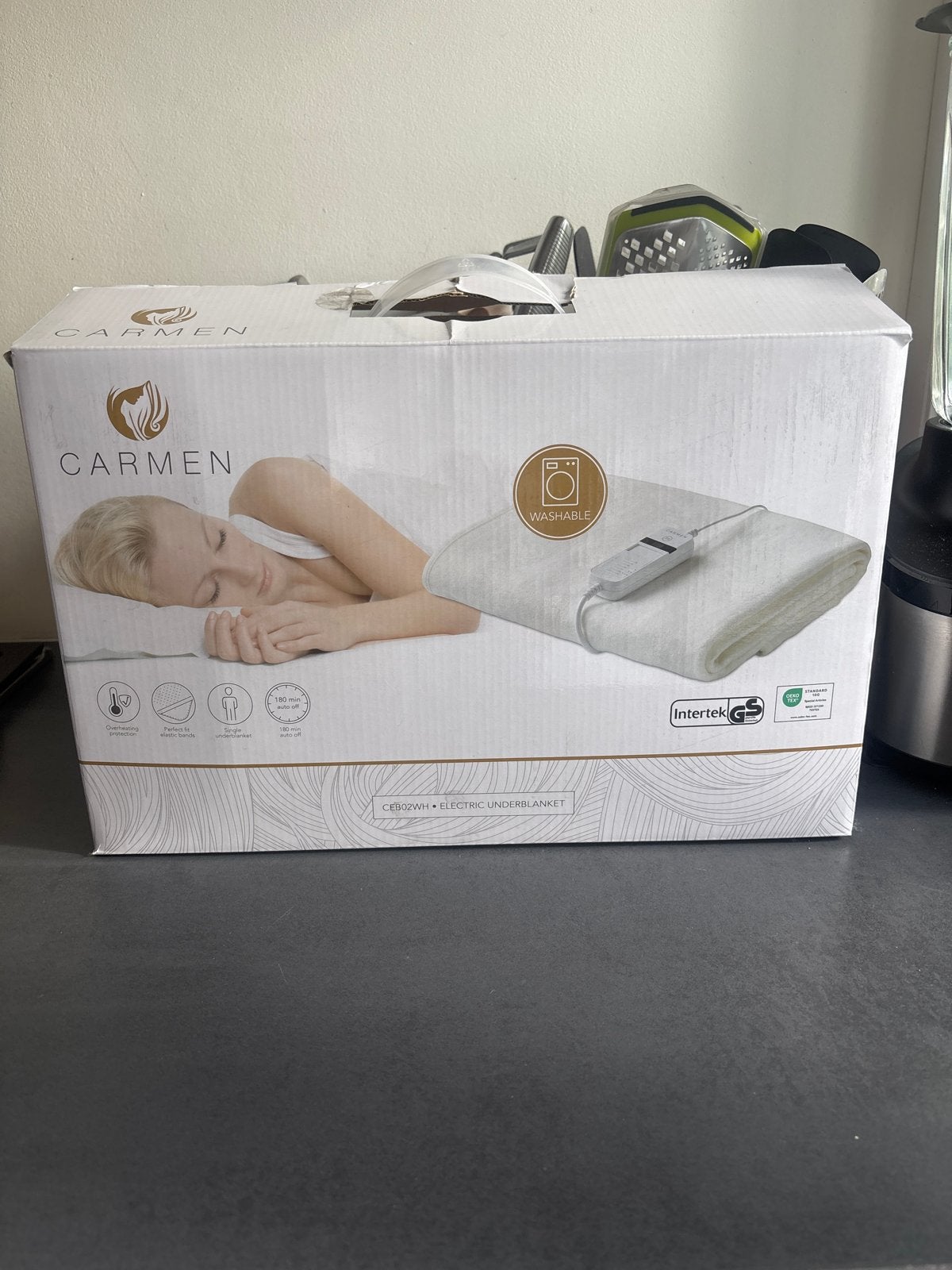 Carmen Elektrische Onderdeken CEB902WH - Nieuw, Eenpersoons, Wit, Nieuw, Ophalen of Verzenden