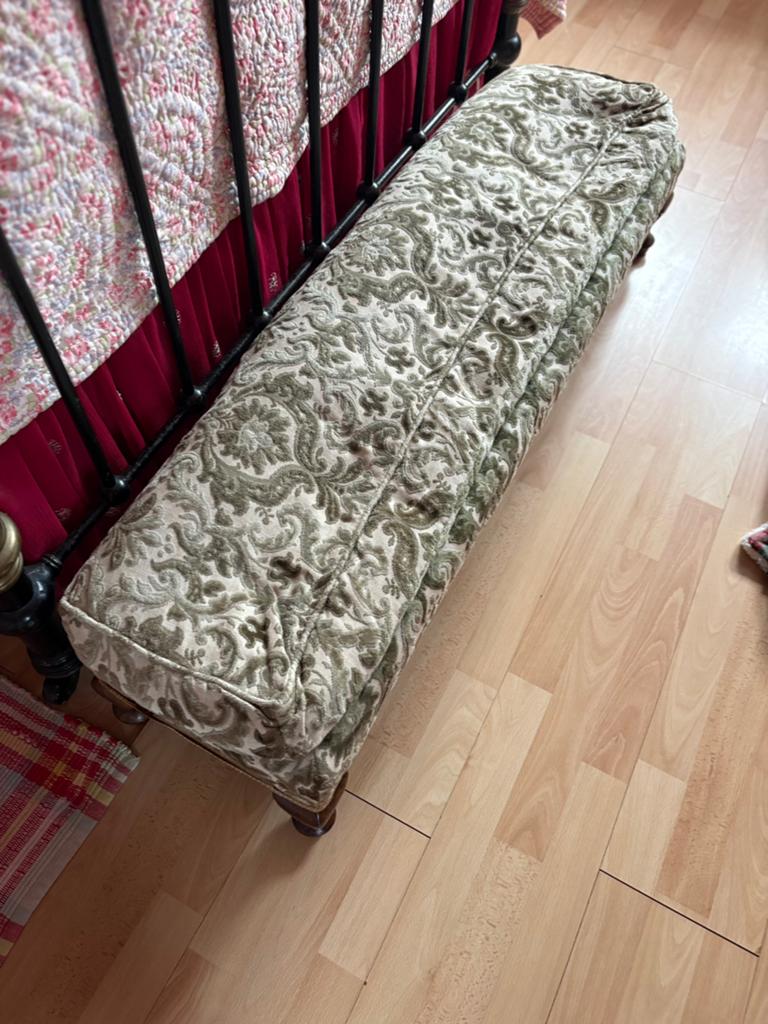 Antiek voeteneind bankje, Huis en Inrichting, Ophalen, Tweepersoons, 75 tot 100 cm, Zo goed als nieuw