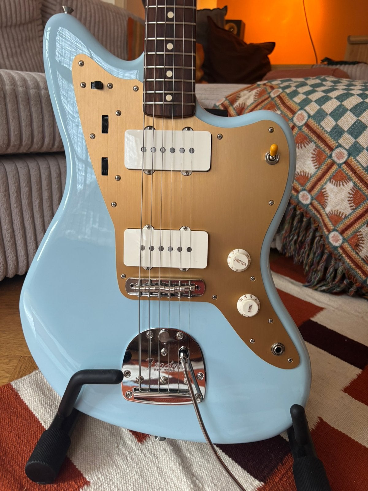 Fender Vintera II Jazzmaster 50s Sonic Blue, Ophalen, Zo goed als nieuw, Solid body, Fender