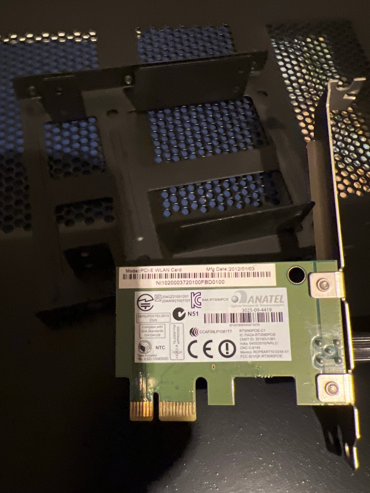 Draadloze WiFi-kaart voor PC (PCI-E), Computers en Software, Netwerkkaarten, Ophalen of Verzenden, Gebruikt, Intern