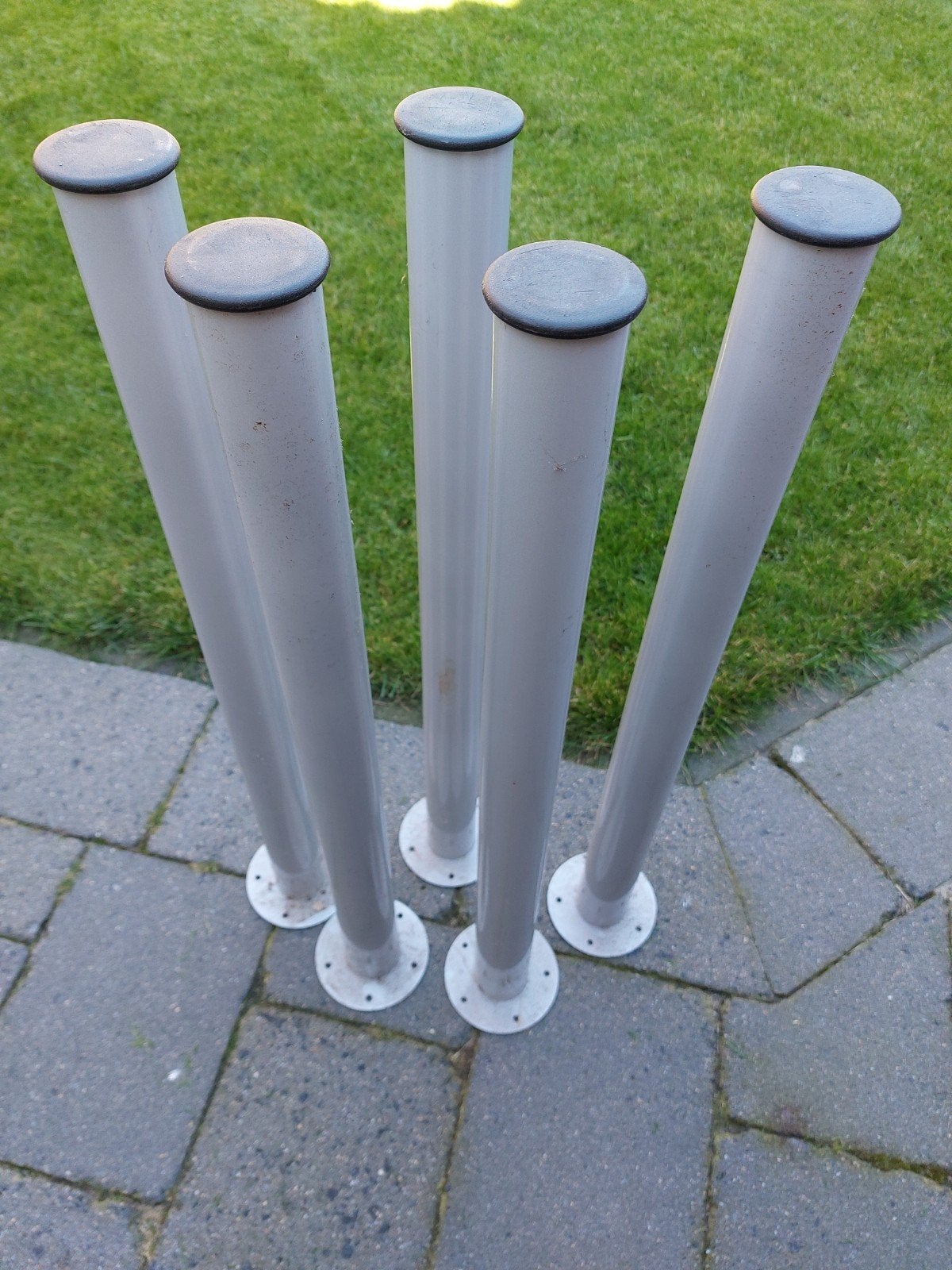 5x IKEA Tafelpoot 70 cm grijs, Huis en Inrichting, Ophalen, Tafelpoot, 50 tot 100 cm, Rond