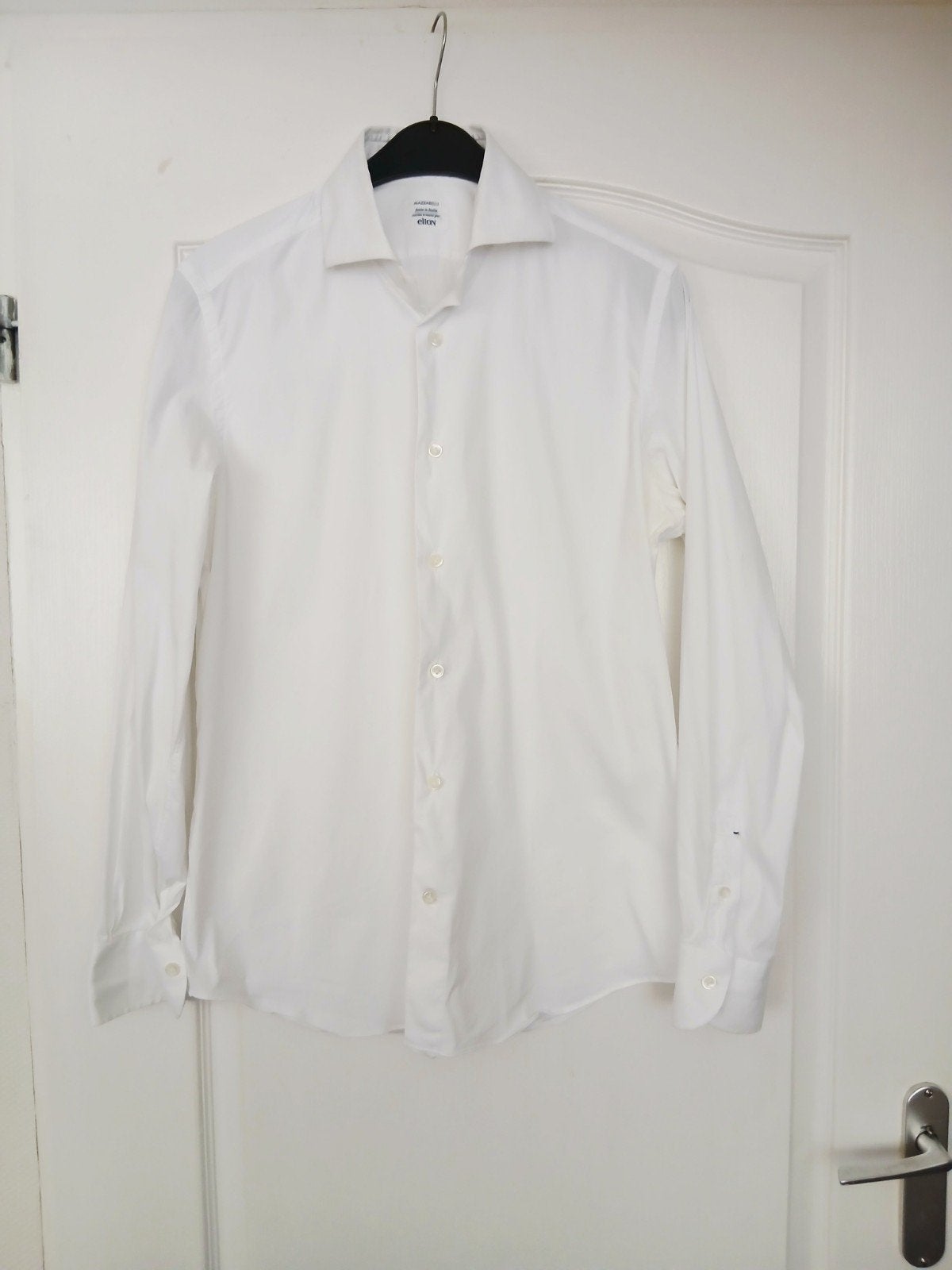 Mazzarelli shirt, Mazzarelli, Wit, Zo goed als nieuw, Halswijdte 39/40 (M)