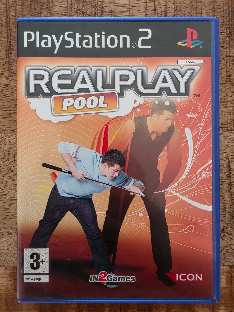 RealPlay Pool PS2 compleet met controller + USB ontvanger, 1 speler, Ophalen of Verzenden, Gebruikt, Vanaf 3 jaar